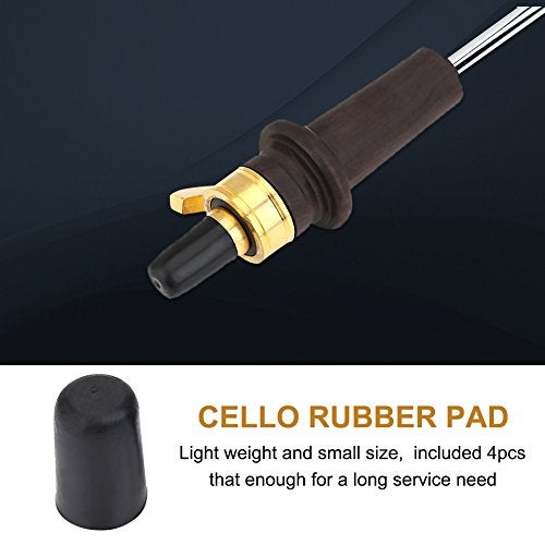 VGEBY 4Pcs Rubber Tip for Cello Endpin, Anti-slip End Pin Cover Protector Portable Cello Rubber Endpin Tip Protector Violin Accessories Black - Image 5