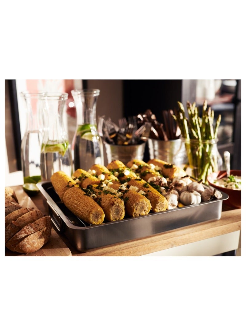 كونسيس صينية تحميص مع رف شواء، فولاذ مقاوم للصدأ، ٤٠×٣٢ سم - Image 5