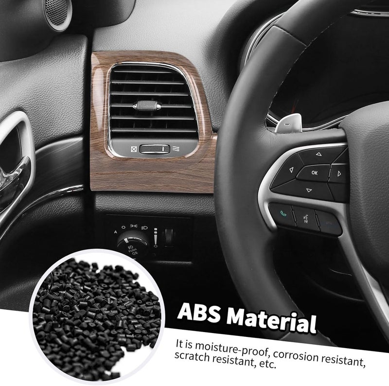 Jimen 7PCS Center Console Dash Cover & Inner Door Handle Trim for Jeep Grand Cherokee 2011-2020 (Wood Grain) - Image 4