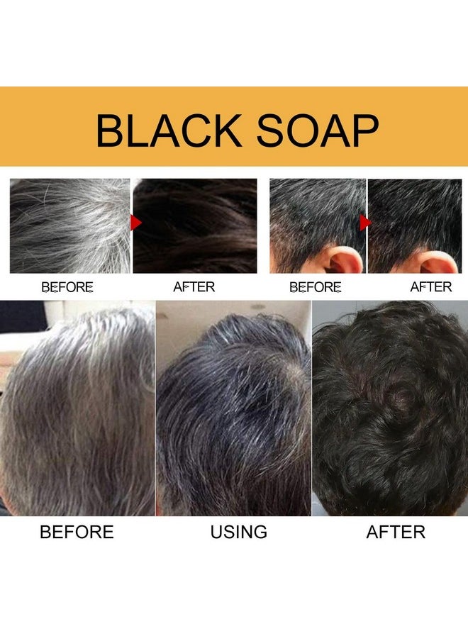 CROOT - Root 2 Pcs Mane Gray Reverse Bar Hira Darkening Shampoo Bar Hira Shouwu Darkening Shampoo Bar Darkening Shampoo Bar For Gray Hair Damaged Hair (Shouwu) - Image 1