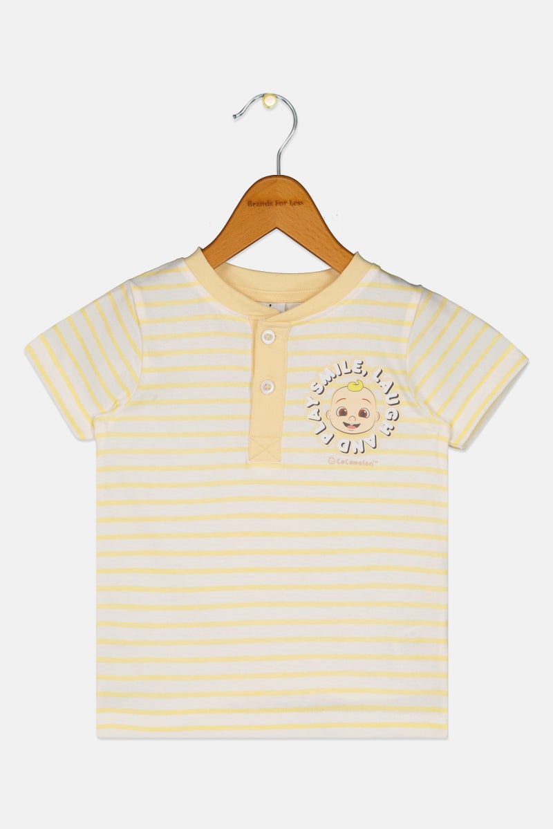 Cocomelon Toddlers Boy Cocomelon Stripe Short Sleeve T-Shirt, Multicolor - Image 2