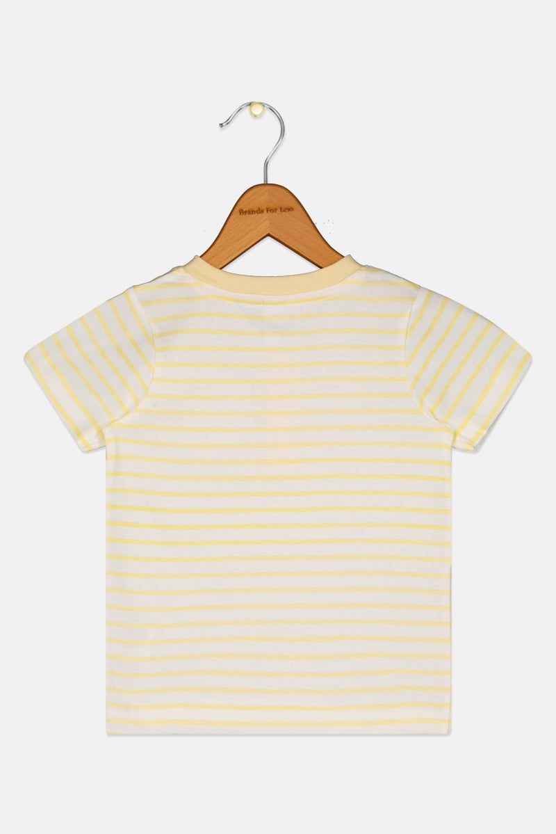 Cocomelon Toddlers Boy Cocomelon Stripe Short Sleeve T-Shirt, Multicolor - Image 3