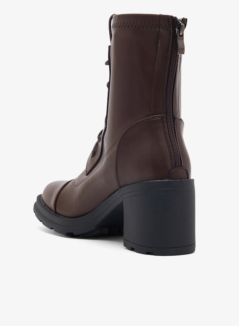 Ginger Chunky Lace Up Ankle Boots - Image 3