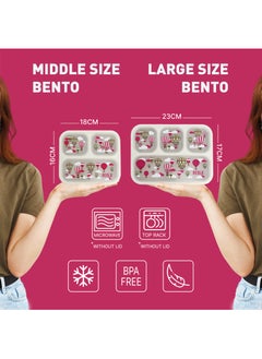 BEOLA Set of  2 Lunch Boxes for Kids Adults, Lunch Bento with Magnetic Meal Planner, Magic Sky  - Image 3