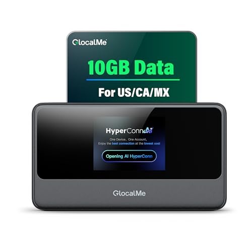 GlocalMe MeowGo G40Pro 4G Mobile Hotspot Device with 10GB USCAMX Data 30 Days Portable WiFi Hotspot for Travel in 200 Countries Pocket WiFi Hotspot No SIM Card Needed 10 Connected Devices - Image 1