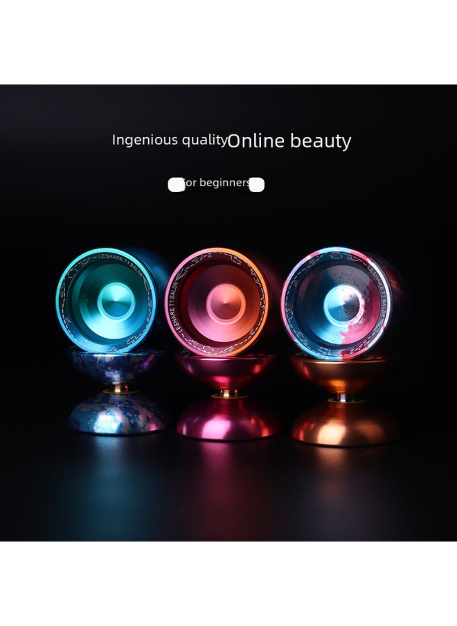 Generic Enjoy Yo-yo Color High Precision Alloy Yo-yo Metal Nostalgic Toy CNC Competitive YOYO-Color:Fire Cloud Ball Bag  - Image 4