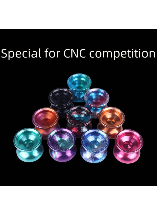 Generic Enjoy Yo-yo Color High Precision Alloy Yo-yo Metal Nostalgic Toy CNC Competitive YOYO-Color:Fire Cloud Ball Bag  - Image 5