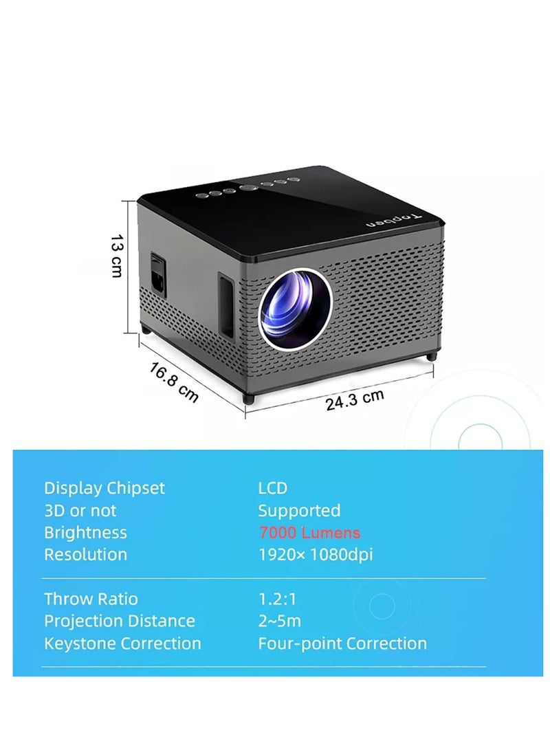 [Electric Keystone 4K/4P] 5G WiFi Bluetooth Projector 800ANSI/8500L,OTOUCH Native 1080P Projector, Support ±50°,Phone Mirror/Dual HiFi Speakers/BT Remote/50% Zoom/500'' for PhoneTV Stick 2024 New  - Image 4