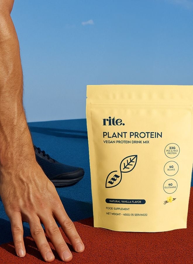 Rite Plant Protein Vanilla 450g (15 Servings)  - Image 4