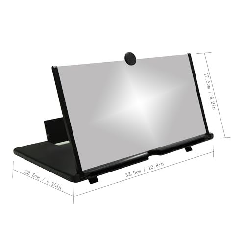 Ailenyun 16" Mobile Phone Screen Magnifier，3D HD Mobile Phone Magnifier Projector Screen for Movies, Videos, Foldable Phone Stand with Screen Amplifier，Supports All Smartphones (Black, 16 inches) - Image 3
