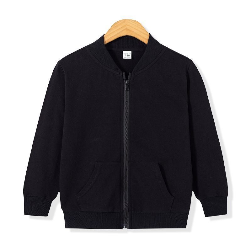 Coat Boys 2023 New Wear Thin Children'S Plain Cardigan Jacket Middle And Big Children'S Casual Baseball Clothes - Image 1