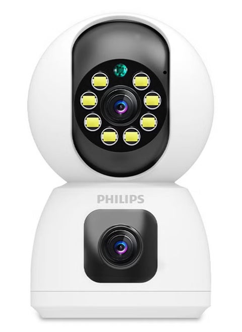 Philips Security Camera Dual camera 1080P WiFi Indoor Outdoor Home for Camera Baby Elderly Monitor Motion Detection Remote Alarm Smart Tracking Two-Way Audio Night Vision App Cloud