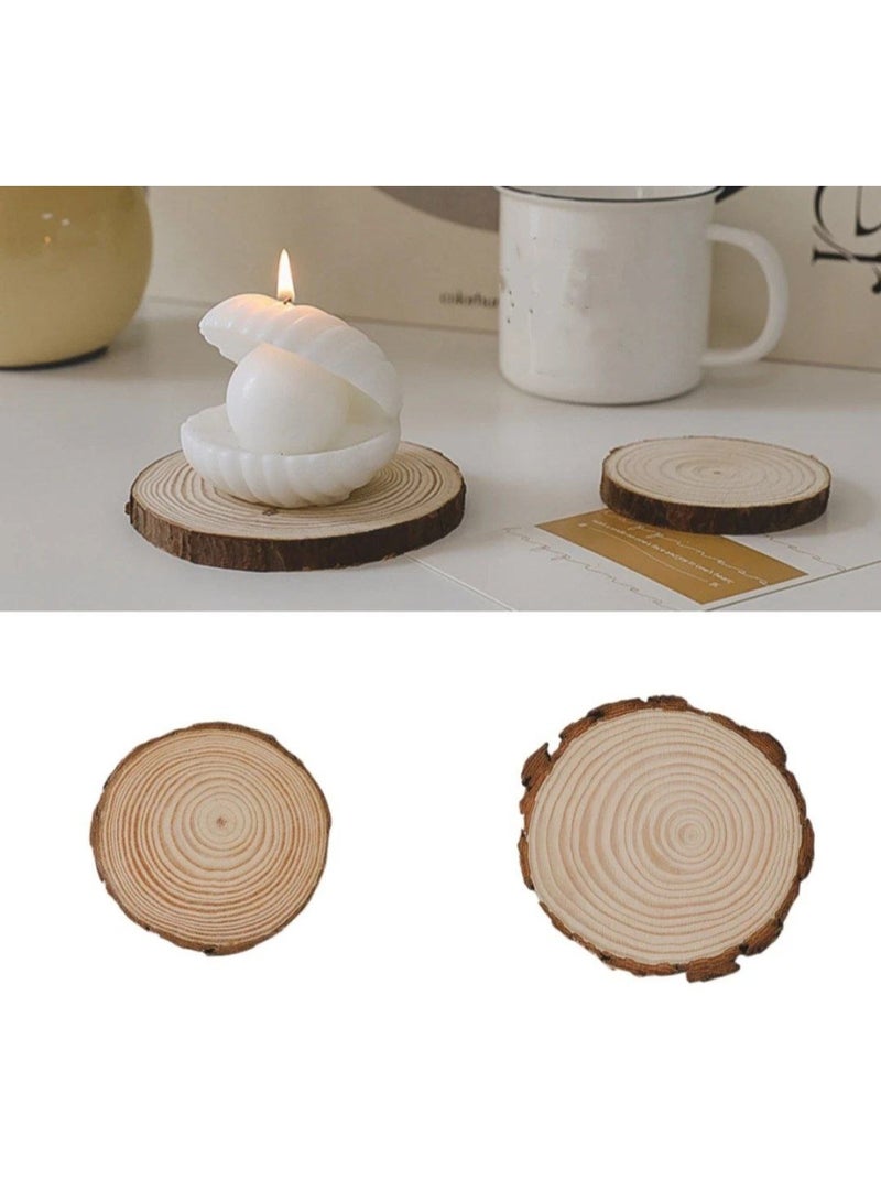 طقم كوستر خشب طبيعي 🪵 – 5 قطع - Image 3