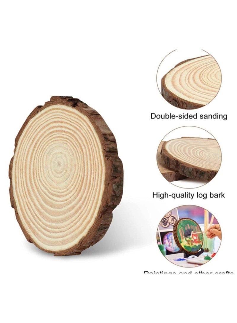 طقم كوستر خشب طبيعي 🪵 – 5 قطع - Image 4