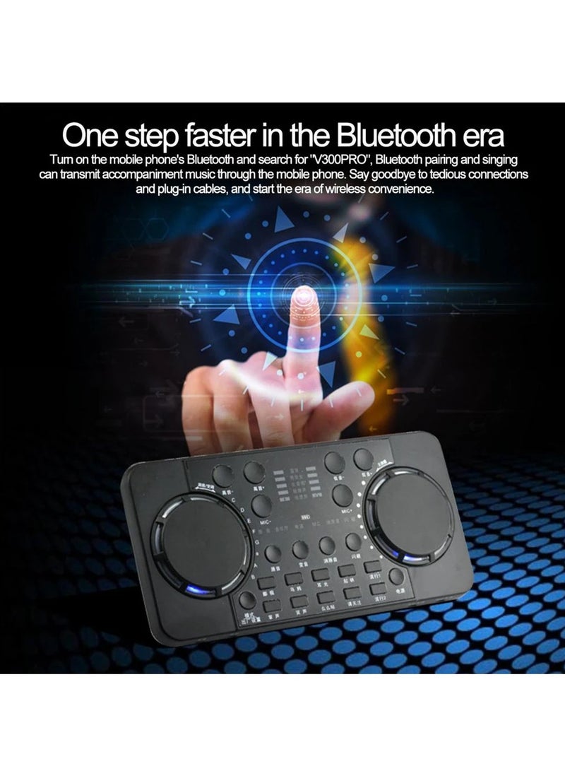 مزج الصوت الخلط صوتي V300 Pro مع بث مباشر وتسجيل صوتي في استديو موسيقي يعتمد على تقنية البلوتوث مع ملحق تسجيل يقلل من الضوضاء - Image 2