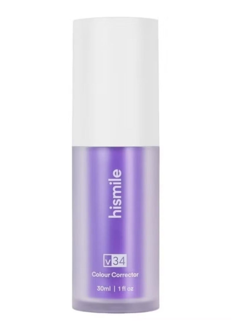 HiSmile V34 مصحح الألوان – معزز تبييض الأسنان الأرجواني لإزالة البقع وتصحيح الألوان - Image 1