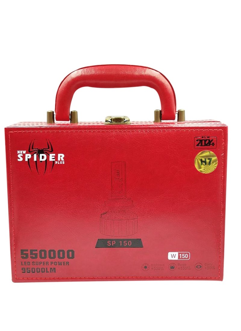 SPIDER - Car LED Headlight Bulb H7 Canbus Car Head Light Bulb 550000 LED Super Power 95000LM SP150 W150 NEW SPIDER PLUS - Image 1