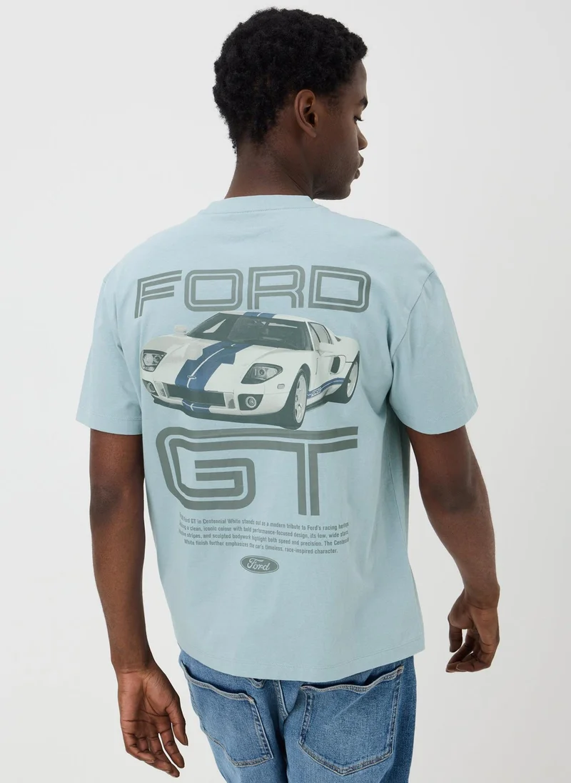 Matalan Blue Ford Back Graphic T-Shirt