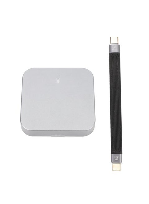 M.2 Nvme 2230 magnetic SSD Type-C USB3.2 Gen2 aluminum magnetic mobile SSD with FPC soft board Type-C full-function data short cable suitable for iPhone 15/15Pro/15ProMax, Samsung S24/S24+/S24Ultra mobile phone external SSD 256GB