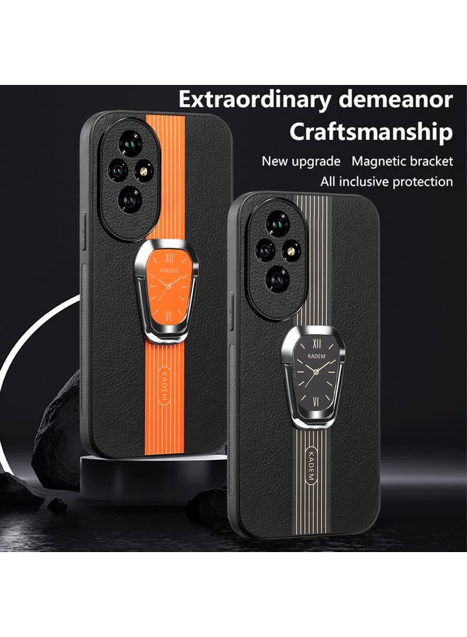 S-TOP Case For Honor 200 Magnetic Litchi Leather Back Phone Case with Holder - Image 3