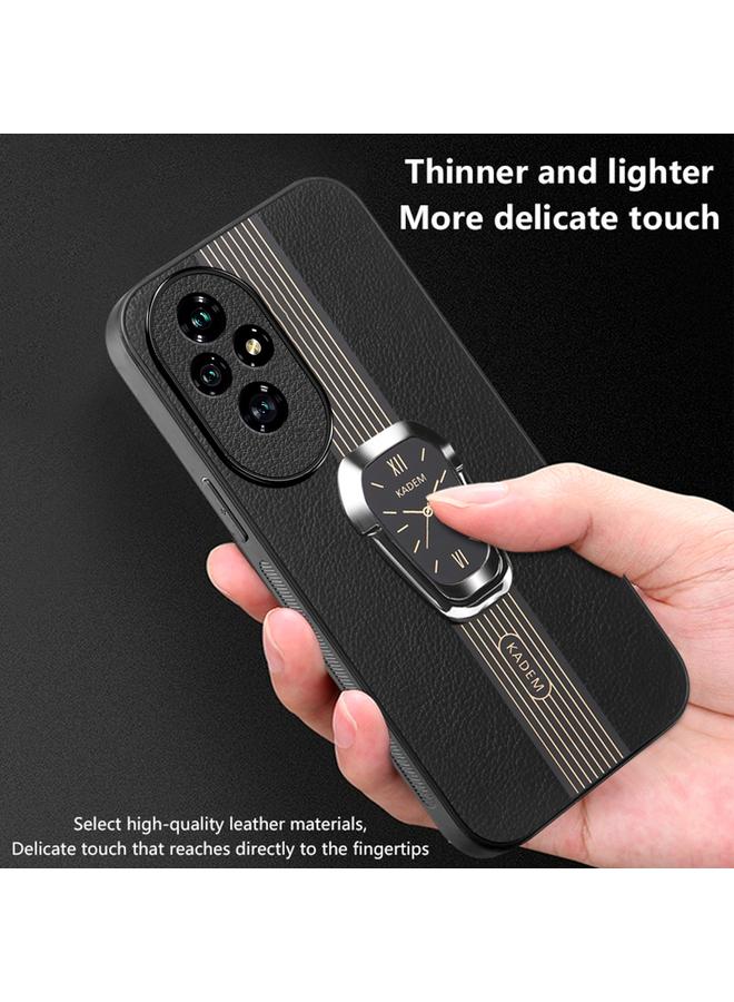 S-TOP Case For Honor 200 Magnetic Litchi Leather Back Phone Case with Holder - Image 4