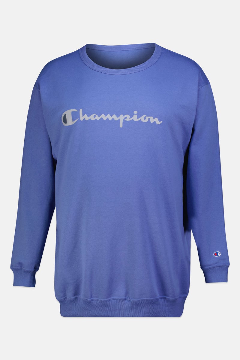 Champion Men Sportswear Fit Long Sleeve Outdoor Sweatshirt, Blue - Image 4