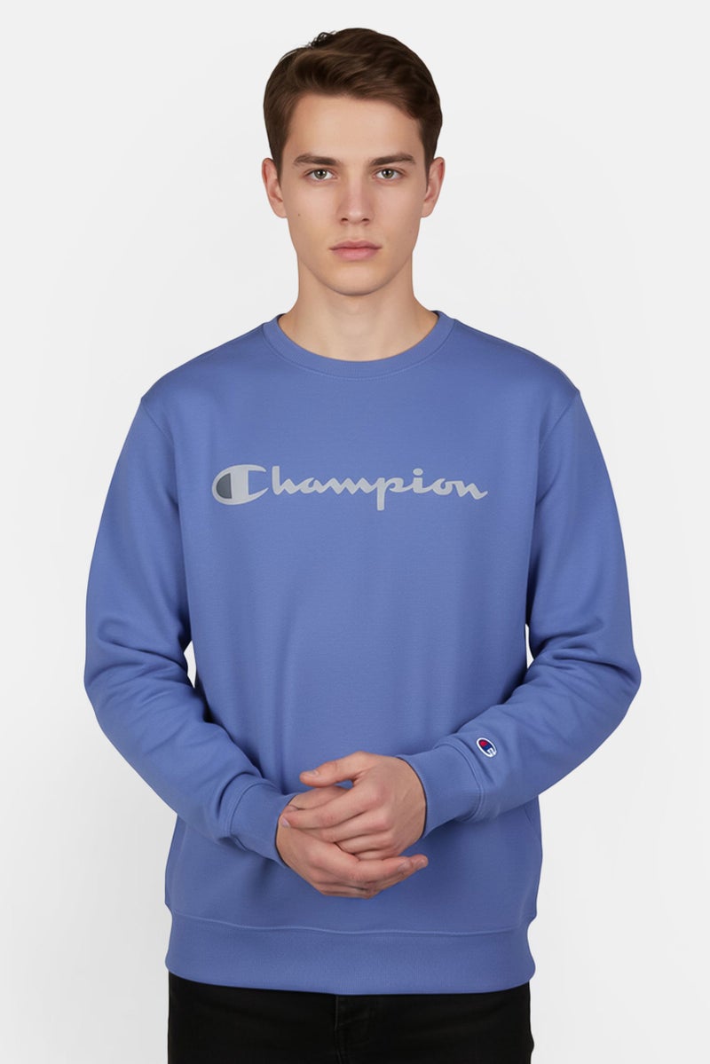 Champion Men Sportswear Fit Long Sleeve Outdoor Sweatshirt, Blue - Image 1