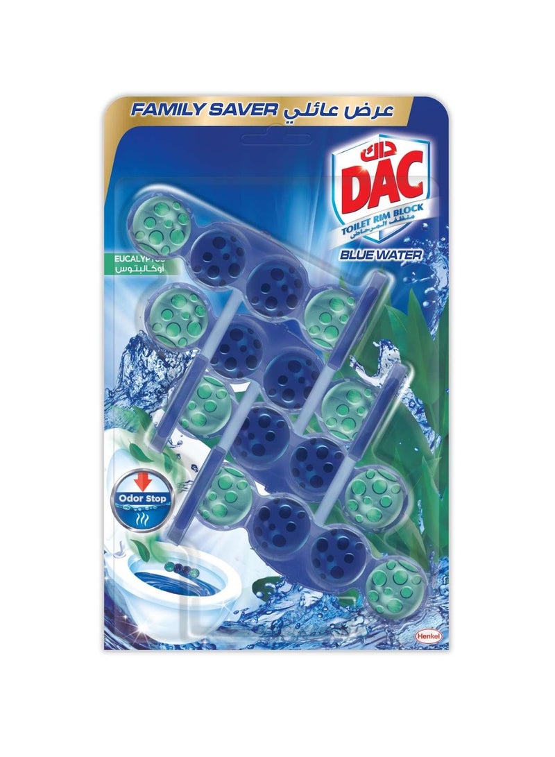 Dac Blue Water Toilet Rimblock Eucalyptus Quattro Pack - Image 1