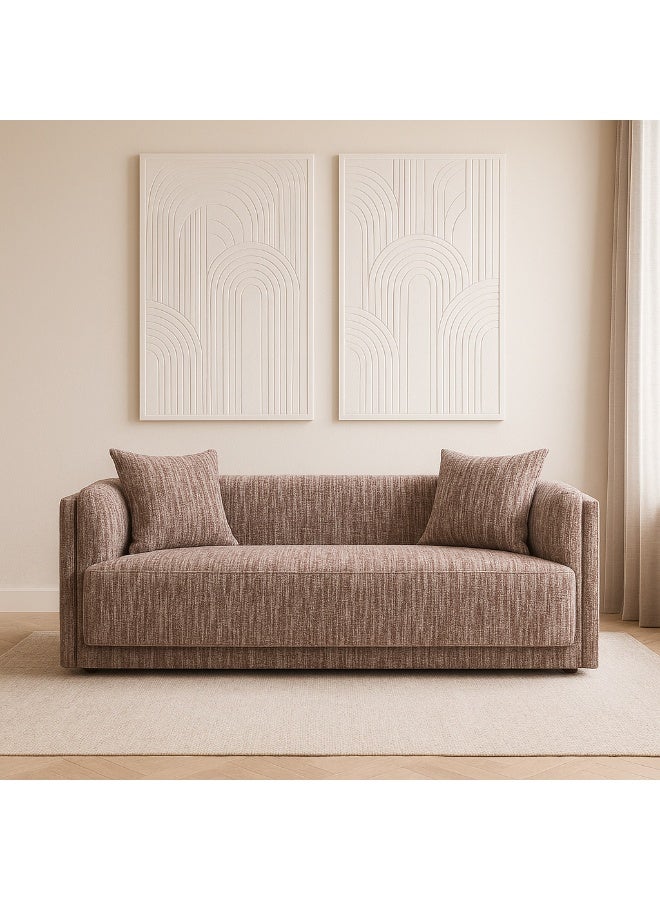 بيتونيا كنبة ثنائية شومان - بني - Image 1