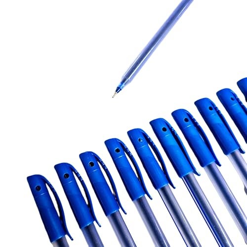 SSKR Pack of 60 Pcs Use and Throw Pens | Blue Ink Ball Point Pen 0.7mm Tip for Precision Writing | Smooth Flow of Ink | Smudge Free Writing Experience - Image 4