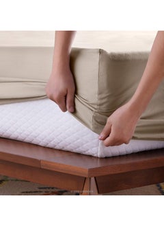 LINENSPA Linenspa LW06CKSACS 600 Thread Count Ultra Soft, Deep Pocket Cotton Blend Sheet Set - California King - Sand  - Image 3