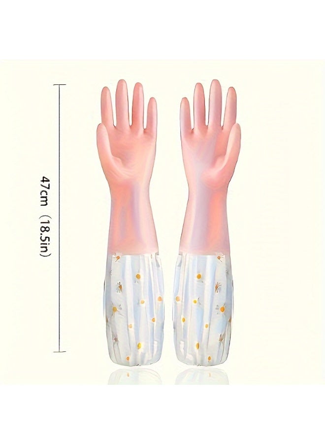 قفازات تنظيف متينة مقاومة للماء من مادة البولي فينيل كلوريد - قفازات متعددة الأغراض غير قابلة للانزلاق للمطبخ والغسيل والحمام والاستخدام المنزلي - Image 3