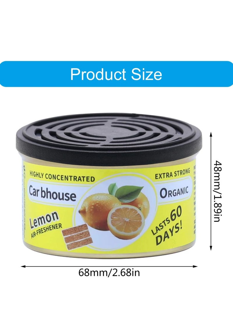 تشيري معطر الجو المعلب ومعادل الروائح، علبة مقاومة للانسكاب للمنزل والسيارات، معطرة بالليمون، 1.5 أونصة لكل علبة - Image 3