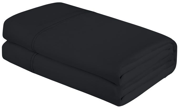 QUEEN FLAT SHEET ULTRA SOFT BRUSHED 1800 MICROFIBER FLAT SHEETS ONLY WRINKLE FREE STAIN RESISTANT HOTEL QUALITY TOP SHEET FOR BED QUEEN BLACK