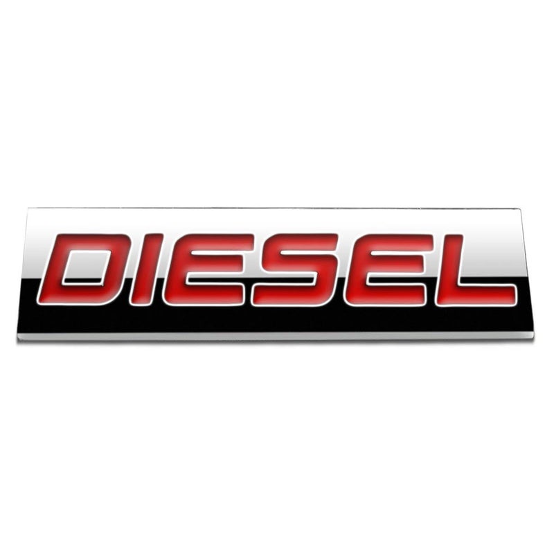 Automaze Diesel Emblem 3D Metal Car Badges Emblems Trunk Rear Fender Emblem compataibe with Tailgate Side Sticker Badge Car Decals (Chrome Color) (Chrome-Red) - Image 4