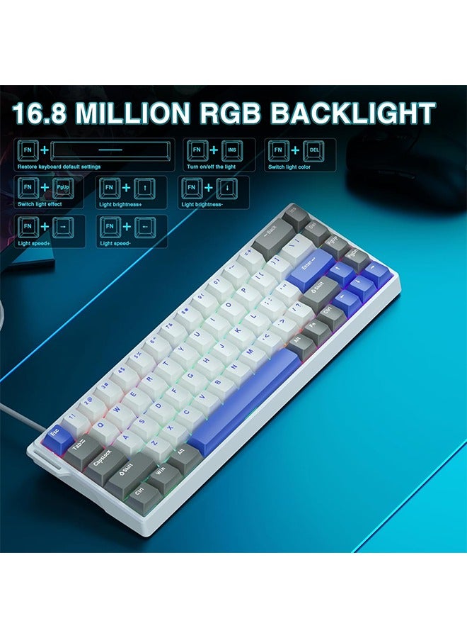 AULA WIN68 HE MAX - Hall Effect Gaming Keyboard with Magnetic Switch, Adjustable Actuation Fast Trigger Mode, 8KHz Polling Rate, RGB Backlit Wired Mechanical Gaming Keyboard 60 Percent Compact Design - Image 2