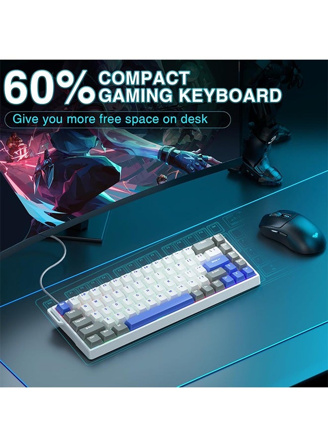 AULA WIN68 HE MAX - Hall Effect Gaming Keyboard with Magnetic Switch, Adjustable Actuation Fast Trigger Mode, 8KHz Polling Rate, RGB Backlit Wired Mechanical Gaming Keyboard 60 Percent Compact Design - Image 3