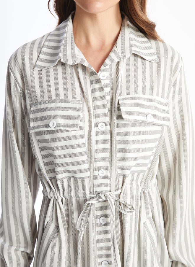 LC WAIKIKI Striped Women's Shirt Dress  - Image 3