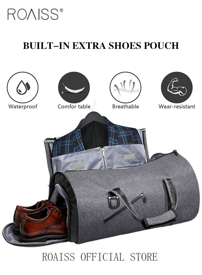 roaiss Large Capacity Outdoor Travel Bag Portable Suit Garment Storage Bag Foldable Business Luggage Bag with Multifunctional Organizer Suitable for Carrying and Storing Travel Essentials - Image 1