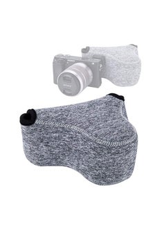 Fotasy JJC Grey Ultra Light Neoprene Camera Case for Sony a6600 a6500 a6400 a6300 a6100 a6000 a5100 +18-55mm/E 50mm F1.8 Lens, Pouch Bag for Fuji X-T30 X-T20 X-T10 +16-50mm, Canon PowerShot SX530 SX540 G3X  - Image 1