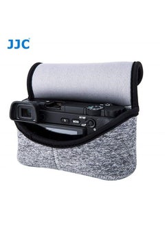 Fotasy JJC Grey Ultra Light Neoprene Camera Case for Sony a6600 a6500 a6400 a6300 a6100 a6000 a5100 +18-55mm/E 50mm F1.8 Lens, Pouch Bag for Fuji X-T30 X-T20 X-T10 +16-50mm, Canon PowerShot SX530 SX540 G3X  - Image 2