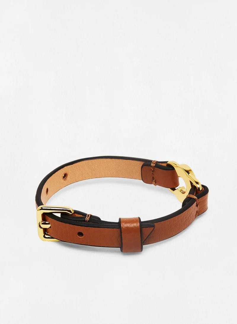 COCCINELLE Grained Leather Bracelet