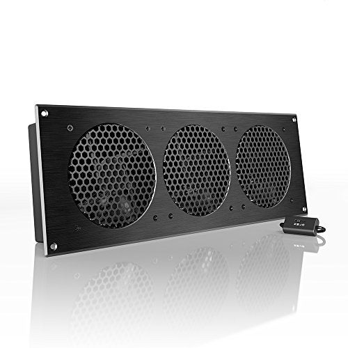 AC Infinity AIRPLATE S9, Quiet Cooling Fan System 18" with Speed Control, for Home Theater AV Cabinet Cooling - Image 1