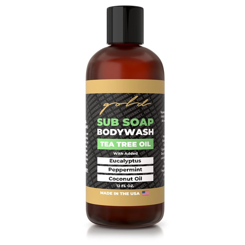 Gold BJJ Submission Soap Body Wash - Shower Gel Packed with Tea Tree Oil for Jiu Jitsu, Wrestling, MMA, and Boxing - Image 1