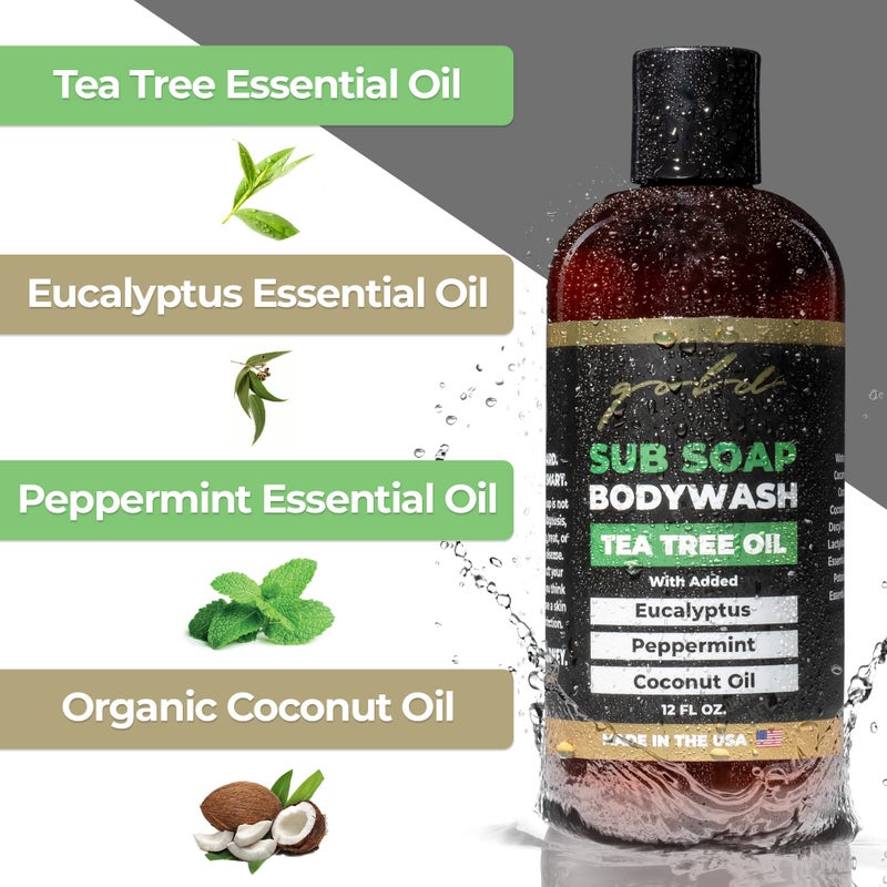 Gold BJJ Submission Soap Body Wash - Shower Gel Packed with Tea Tree Oil for Jiu Jitsu, Wrestling, MMA, and Boxing - Image 2