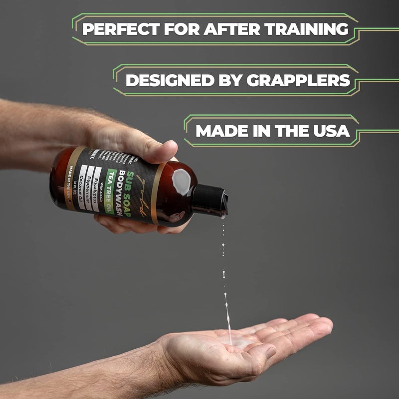 Gold BJJ Submission Soap Body Wash - Shower Gel Packed with Tea Tree Oil for Jiu Jitsu, Wrestling, MMA, and Boxing - Image 5
