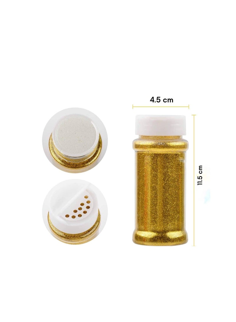Sadaf Glitter Shaker Bottle, 100g Gold Glitter Pots for Resin Epoxy Slime Painting Scrapbooking Arts and Crafts Supplies - Image 2