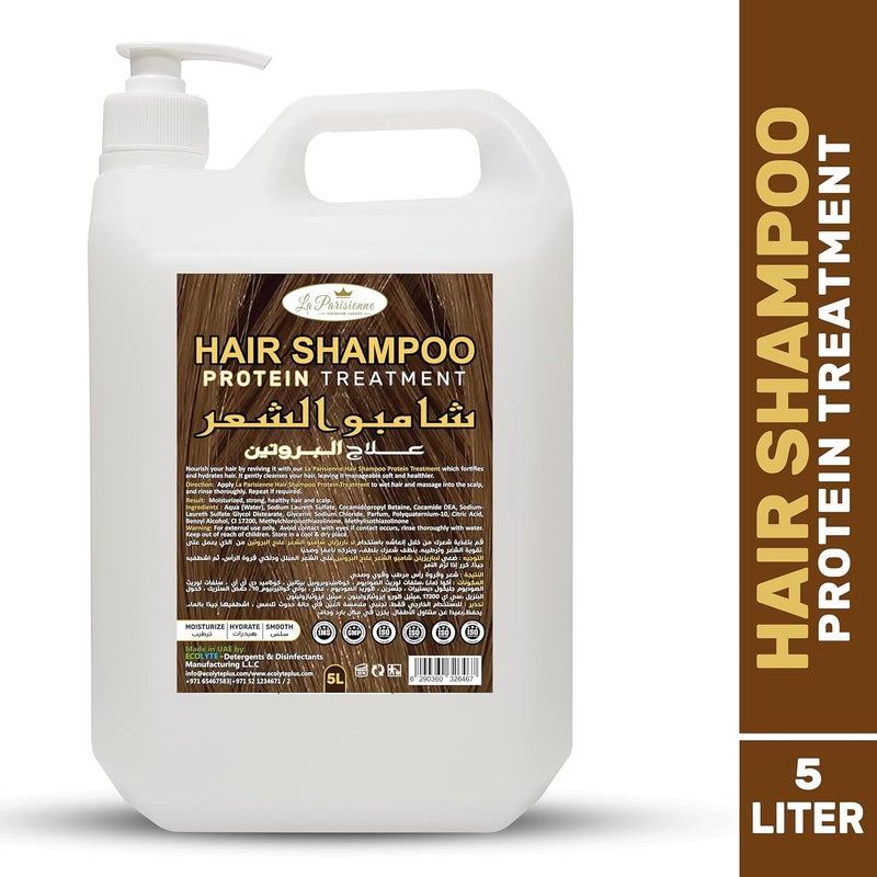 ECOLYTE+ La Parisienne Premium Luxury Hair Shampoo Protein Treatment - 5 Liter for Hairfall, Dandruff & Frizzy Hair - Image 2