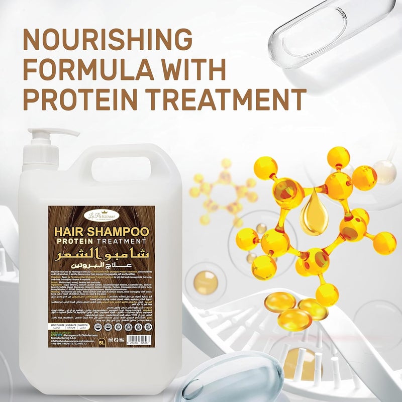 ECOLYTE+ La Parisienne Premium Luxury Hair Shampoo Protein Treatment - 5 Liter for Hairfall, Dandruff & Frizzy Hair - Image 3
