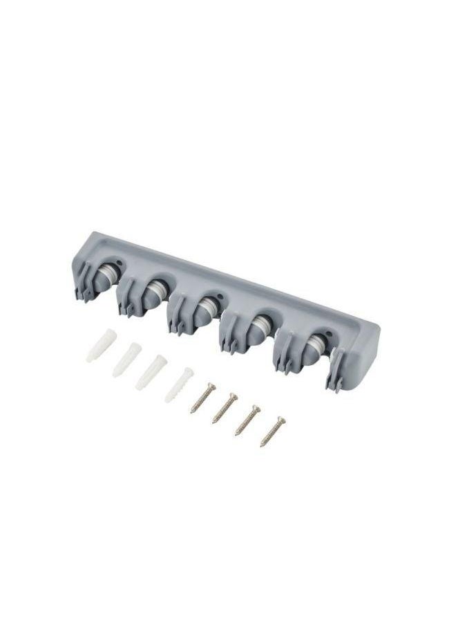 Generic 5-Piece Wall Mounted Storage Rack Set Grey 41.5x8.5x6.2centimeter  - Image 4